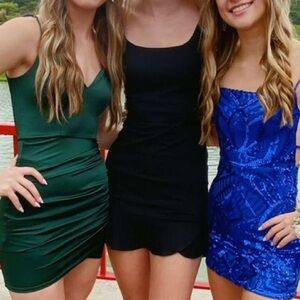 Black tight fitting dress
